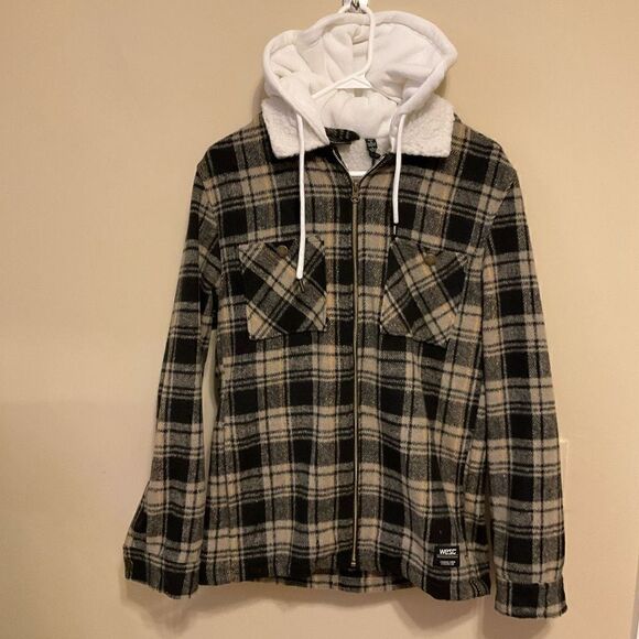 WeSC Liam Hoodie Shacket, Unisex Men- M, Women- L. NWT. Skater! Flannel … - Picture 3 of 13